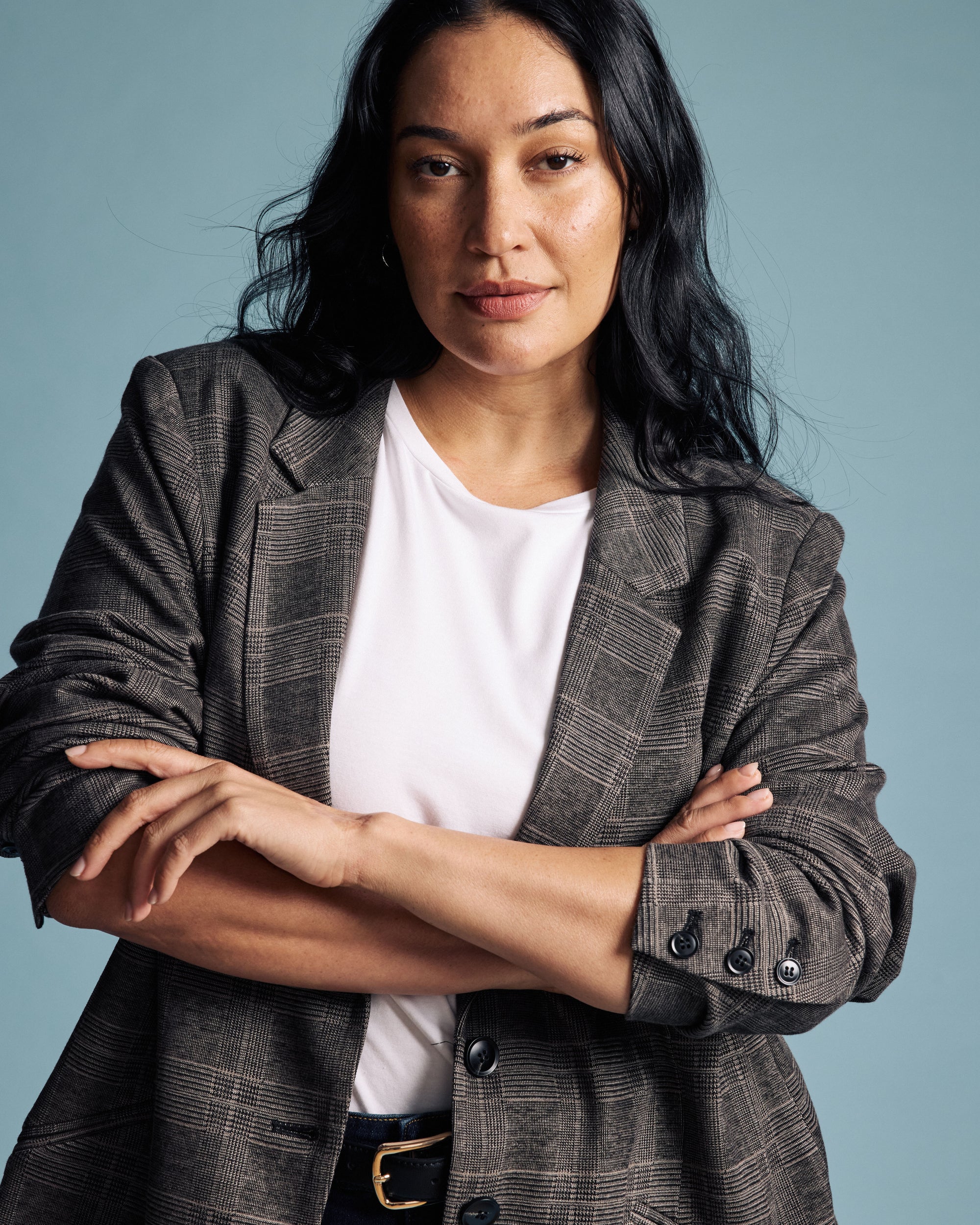 Beas Ponte Blazer - British Plaid