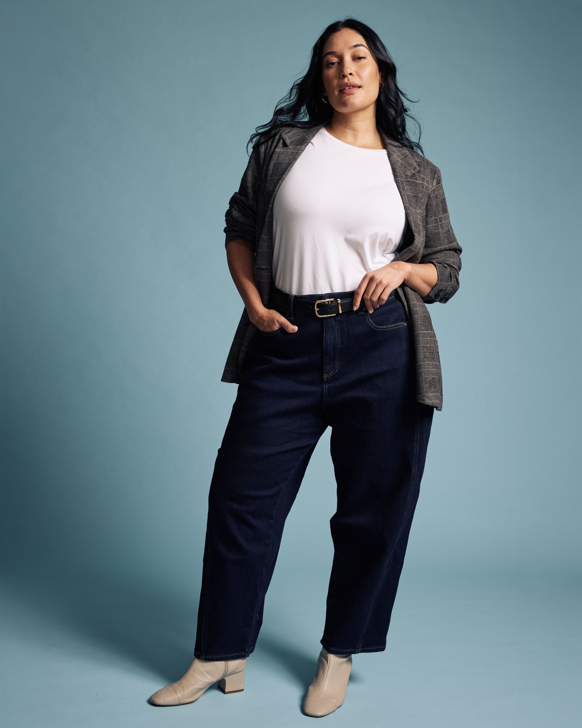 Dakota Twisted Leg Jeans - Dark Indigo