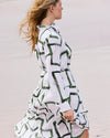 Alix Linen Blend Shirtdress - Green Paint Print | Plus Size & Straight Size Women's Fashion | Universal Standard