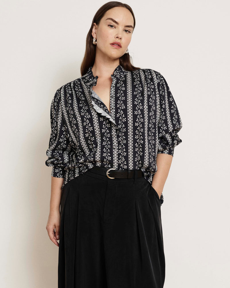Endora Stretch Cupro Blouse - Florentine Print | Plus Size & Straight Size Women's Fashion | Universal Standard