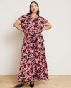 Tessa Liquid Jersey Skirt - Pink Sgraffito Print | Plus Size & Straight Size Women's Fashion | Universal Standard
