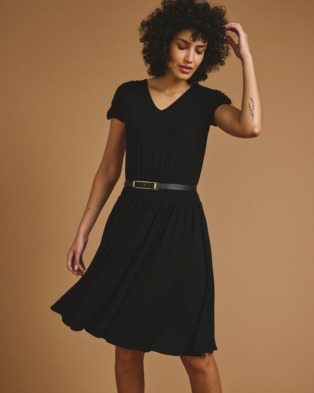 Minetta Liquid Jersey Dress - / Black- Size3XS