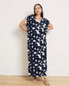Kris Divine Jersey Kaftan - Navy Santiago Print | Plus Size & Straight Size Women's Fashion | Universal Standard