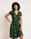 Minetta Liquid Jersey Dress - Green Sgrafitto Print | Plus Size & Straight Size Women's Fashion | Universal Standard