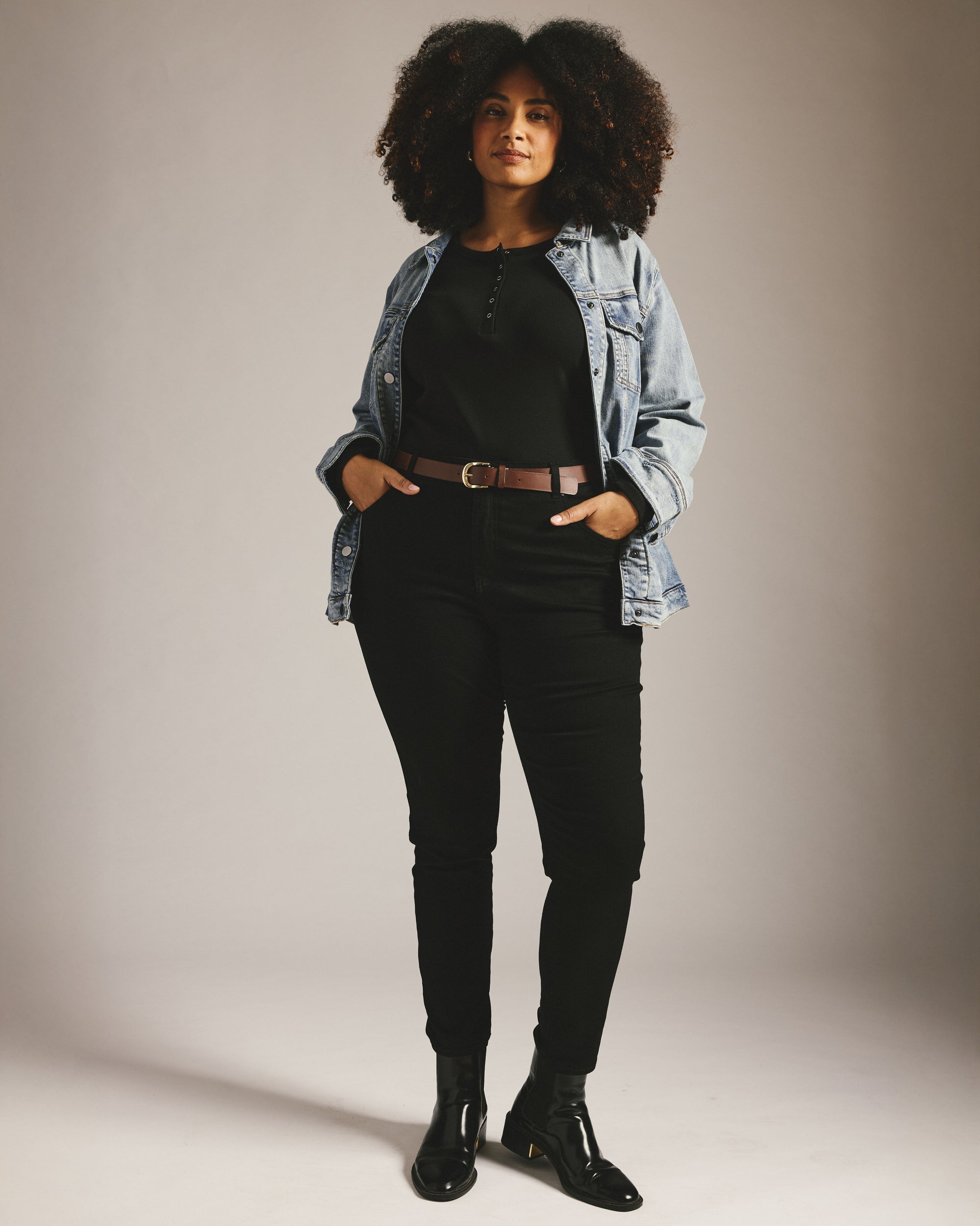 Seine High Rise Skinny Jeans 30 Inch - Jet Black