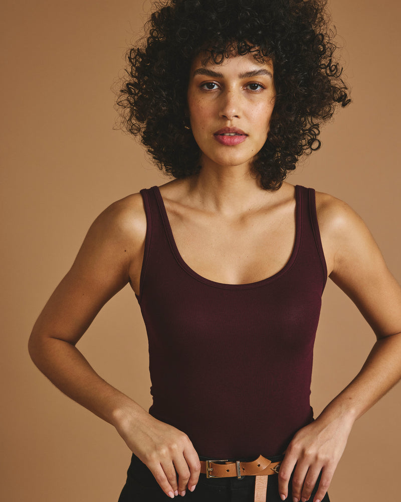 Foundation Tank - Black Cherry | Plus Size & Straight Size Women's Fashion | Universal Standard