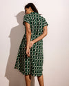 Sunshine Linen Polo Dress - Green Trellis Print | Plus Size & Straight Size Women's Fashion | Universal Standard