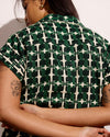 Sunshine Linen Polo Dress - Green Trellis Print | Plus Size & Straight Size Women's Fashion | Universal Standard