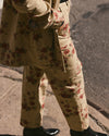 Karlee Stretch Cotton Twill Cargo Pants - Wild Flower Bouquet Print