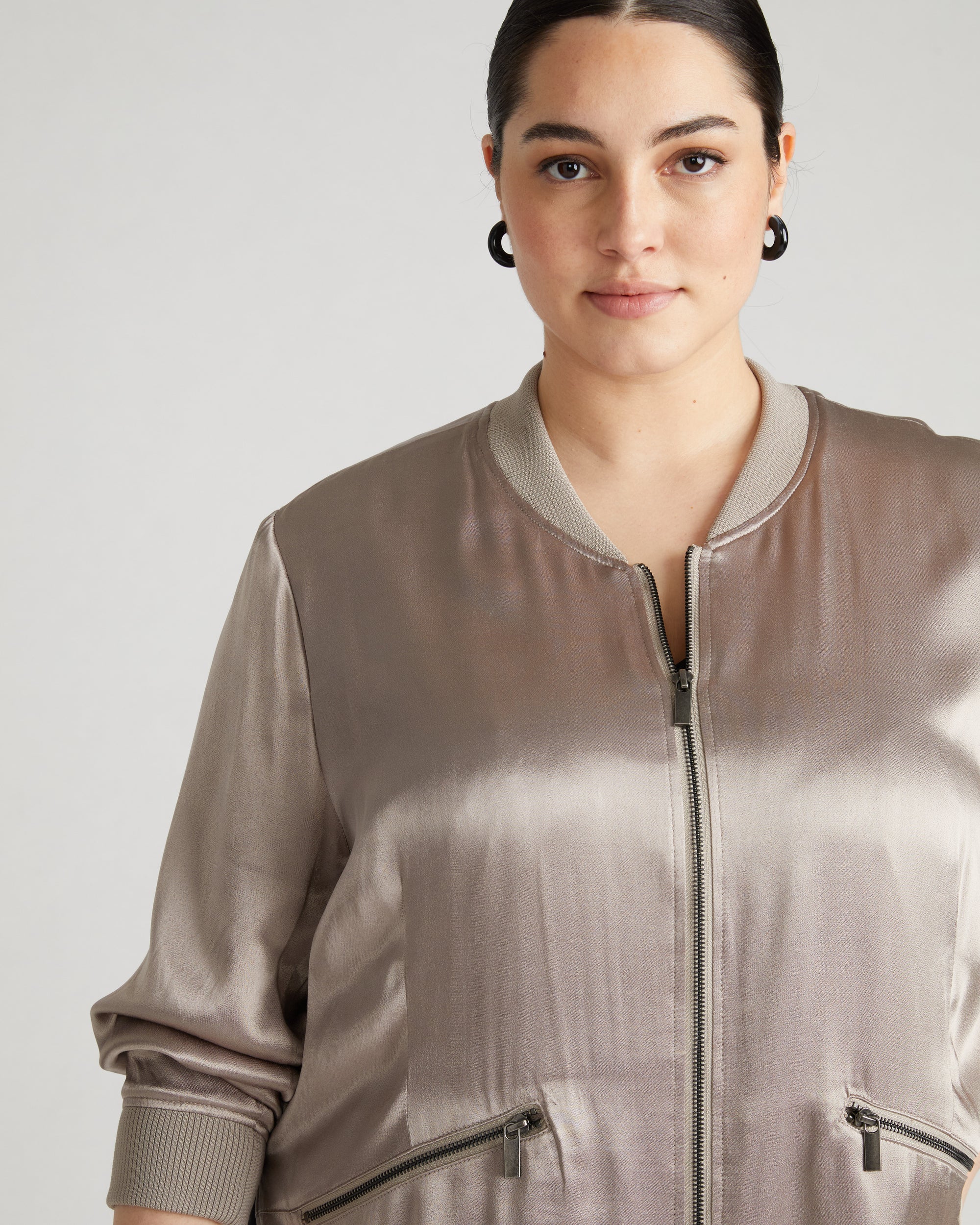 Satin Bomber Jacket Mollusc - Main Image