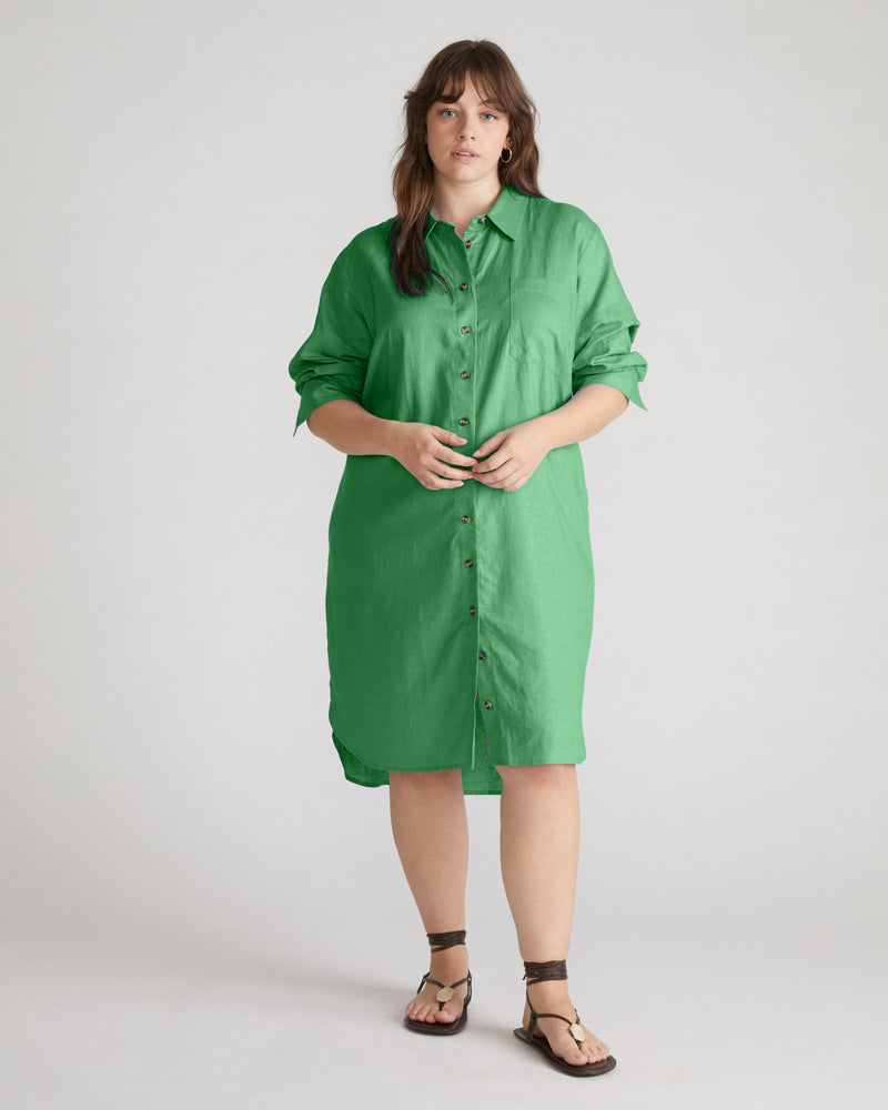 Seaside Linen Shirtdress - Jardin