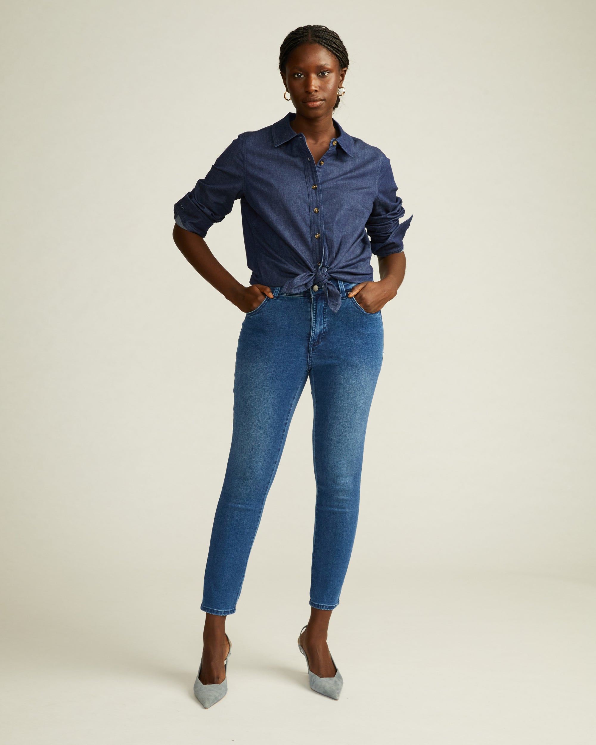 Seine High Rise Skinny Jeans 27 Inch - Odeon Blue