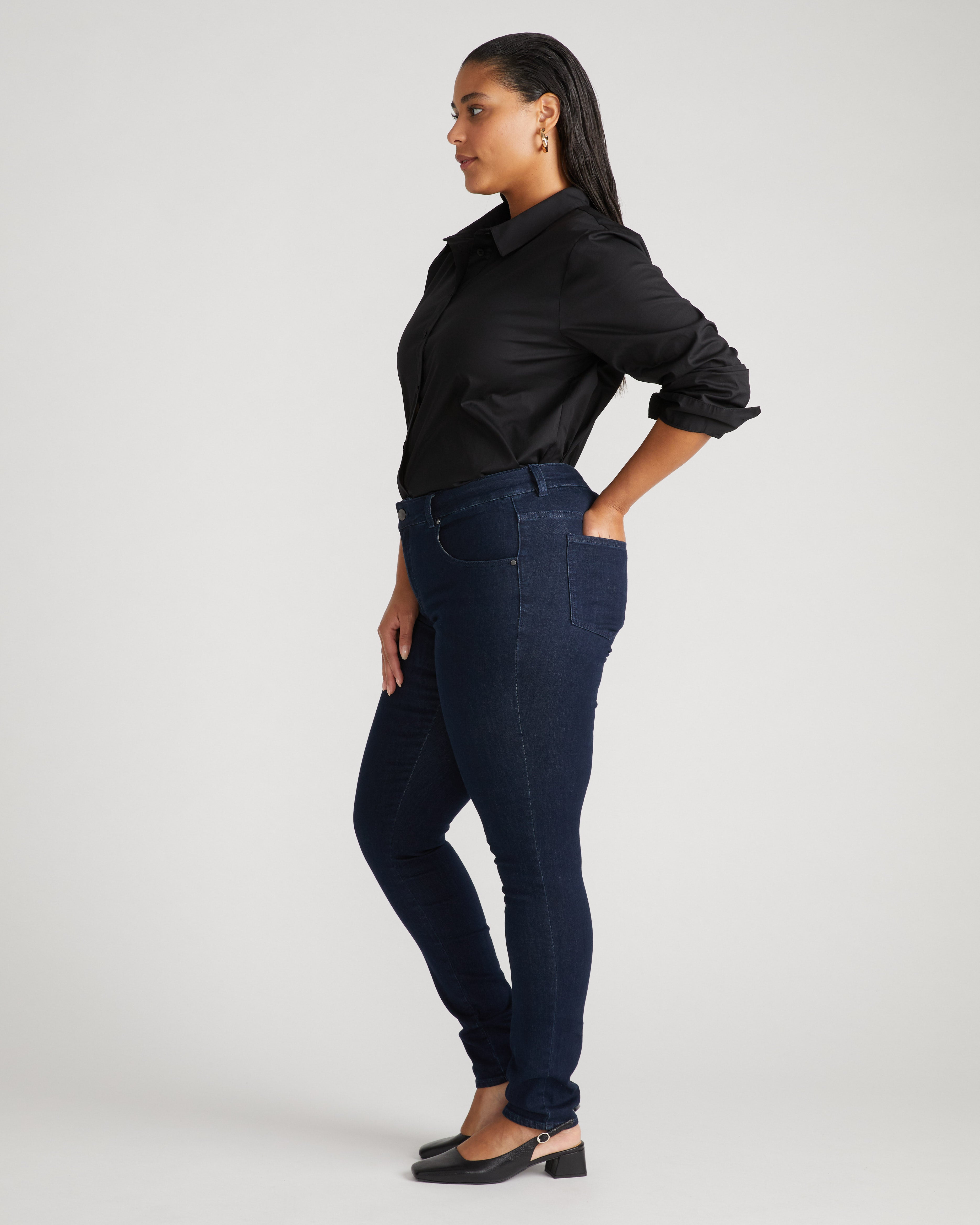 Seine Mid Rise Skinny Jeans 32 Inch - Dark Indigo – Universal Standard