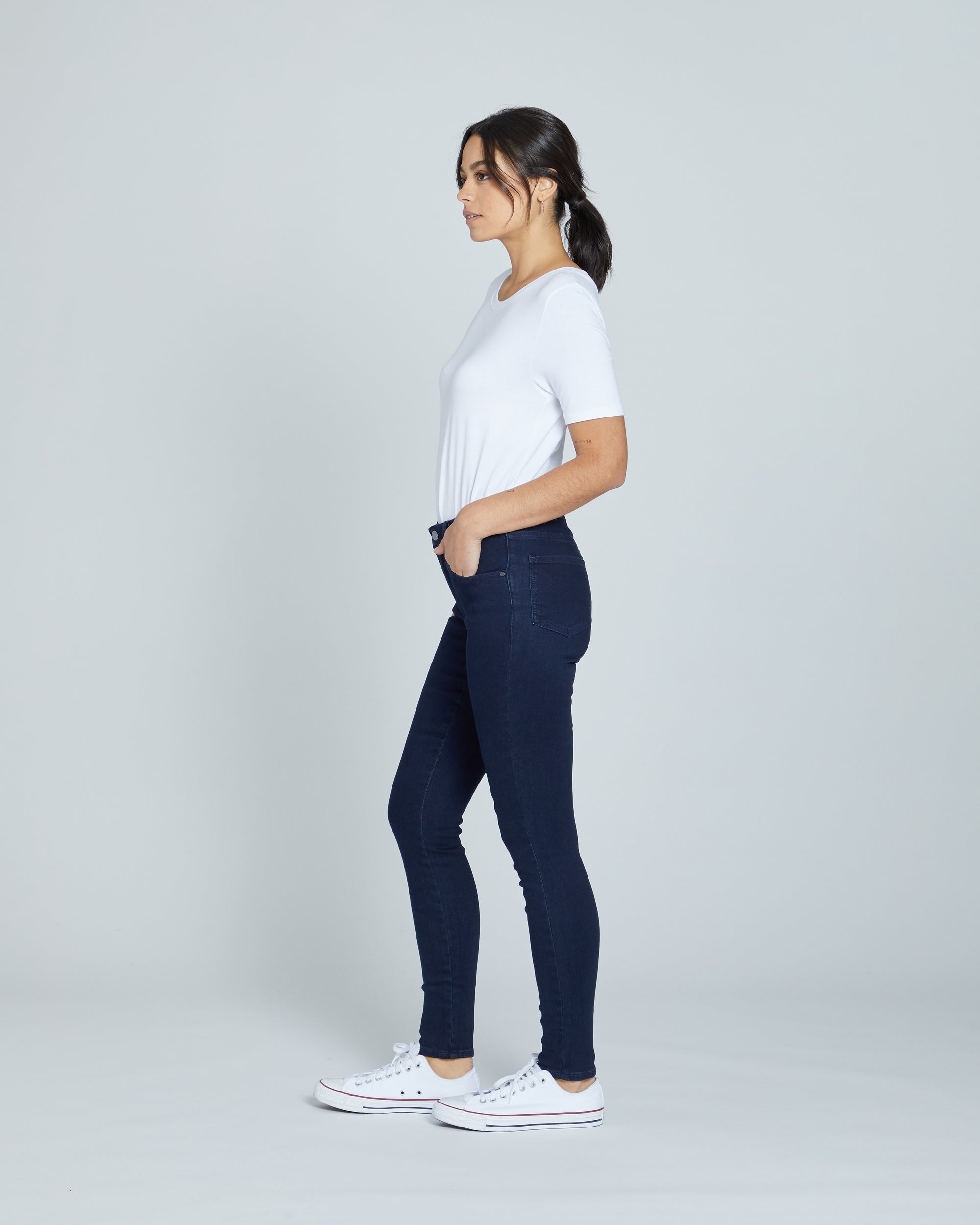 Seine High Rise Skinny Jeans 32 Inch - Dark Indigo