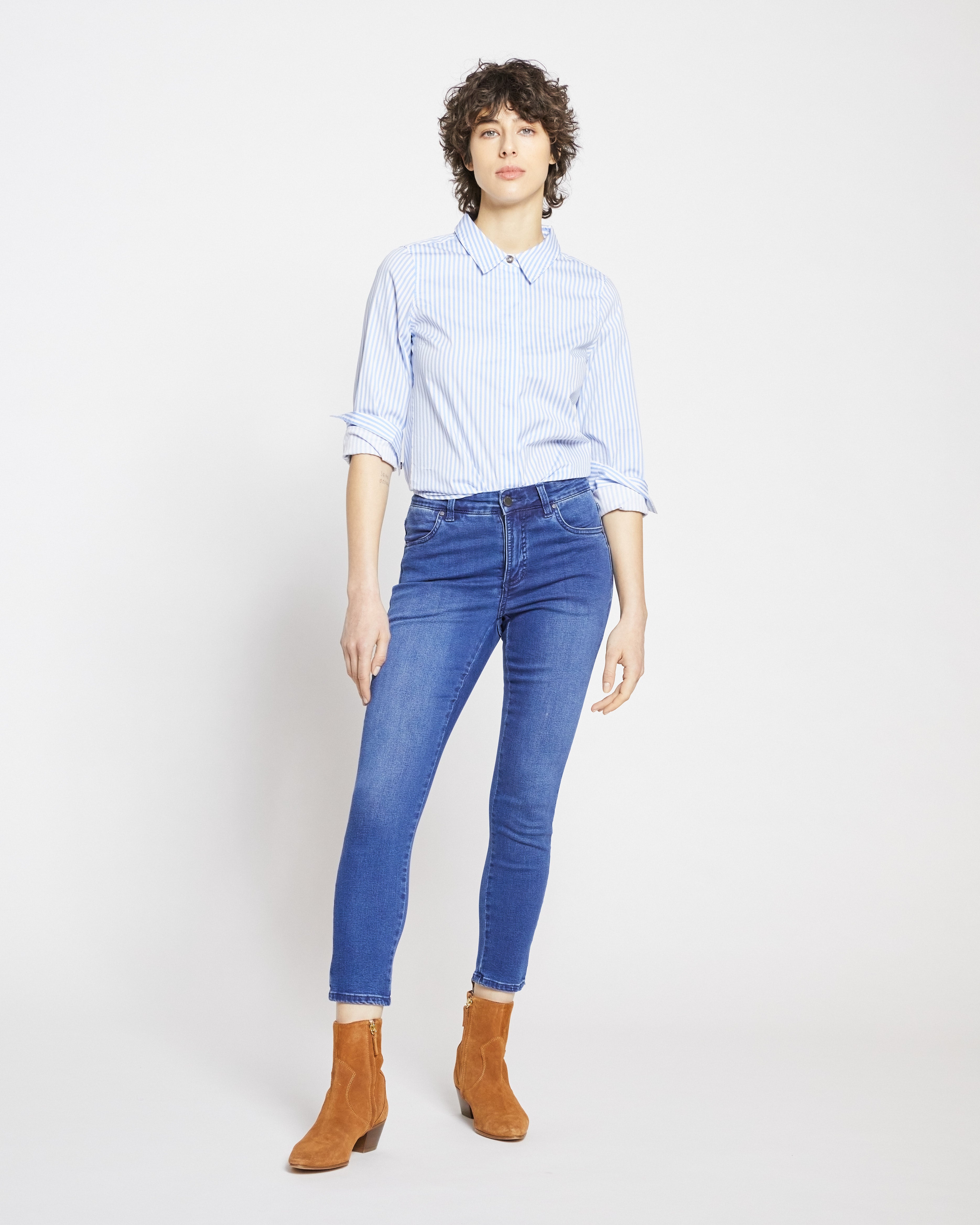 新品 New York High-Waisted Jeans 24 blue light blue / blue] New York High-Waisted Jeans
