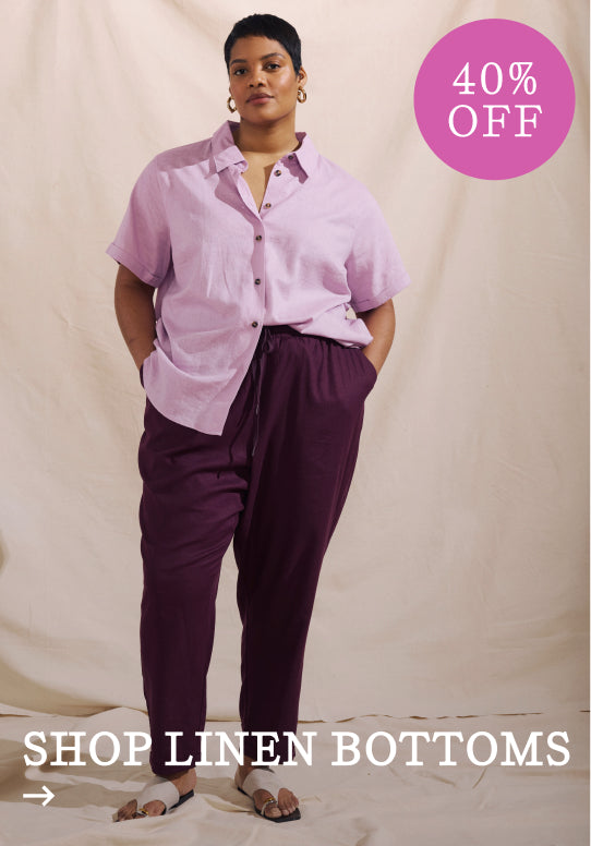 shop linen bottoms 40% off