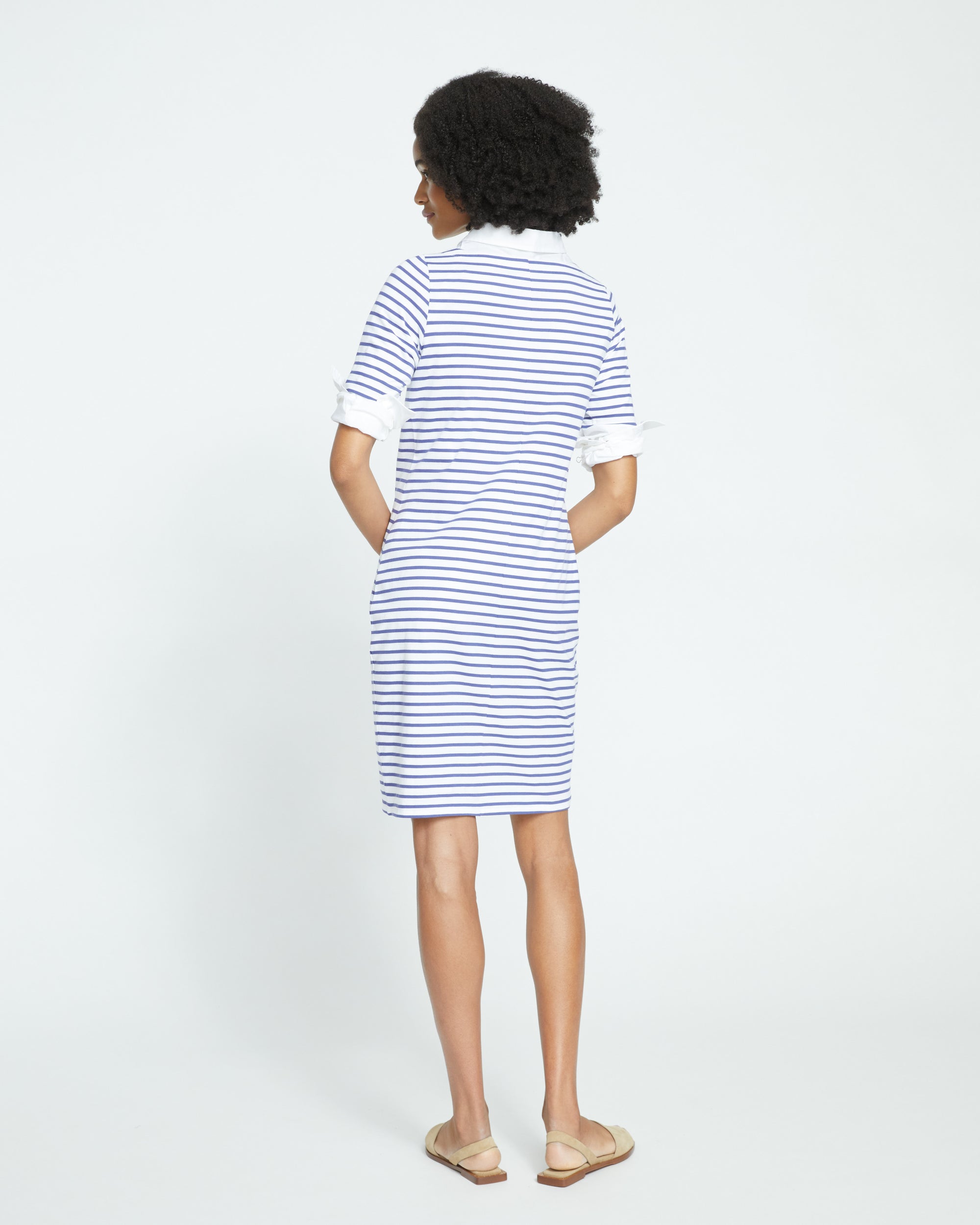 Belle Breton Stripe Jersey Dress - White/Classic Navy Stripe Universal Standard Belle Breton Stripe Jersey Dress - White/Classic Navy Stripe Universal Standard