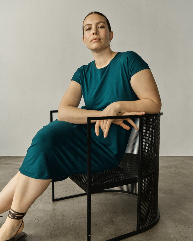 Iconic Geneva Dress - Deep Sea | Plus Size & Straight Size Women's Fashion | Universal Standard