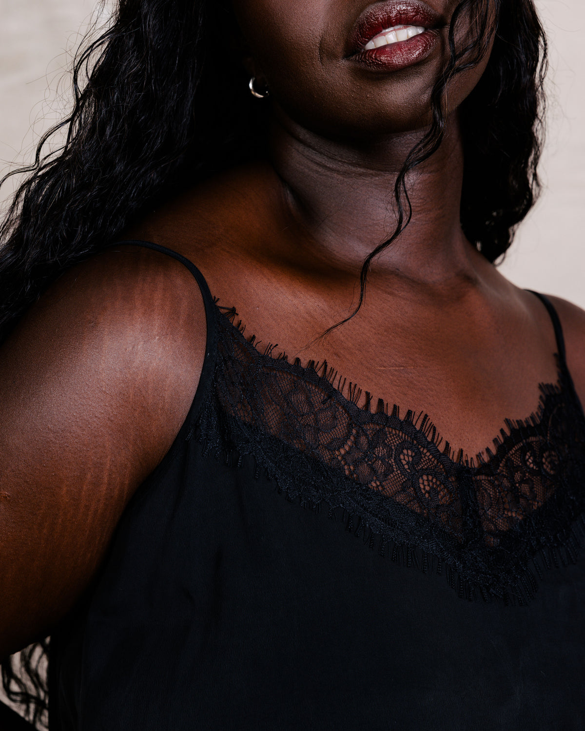 US x Lauren Chan Lace Trim Camisole - Black | Plus Size & Straight Size Women's Fashion | Universal Standard