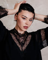 US x Lauren Chan Lace and Chiffon Blouse - Black | Plus Size & Straight Size Women's Fashion | Universal Standard