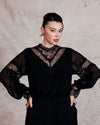 US x Lauren Chan Lace and Chiffon Blouse - Black | Plus Size & Straight Size Women's Fashion | Universal Standard