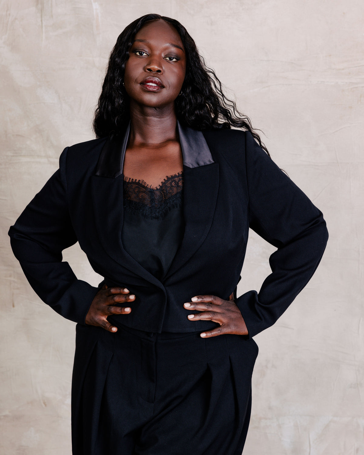 US x Lauren Chan Cropped Tuxedo Jacket - Black | Plus Size & Straight Size Women's Fashion | Universal Standard