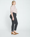 Skinny Pintuck Ponte Pants 28 Inch - Charcoal