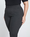Skinny Pintuck Ponte Pants 32 Inch - Charcoal