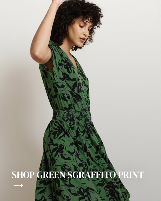 shop green sgraffito print