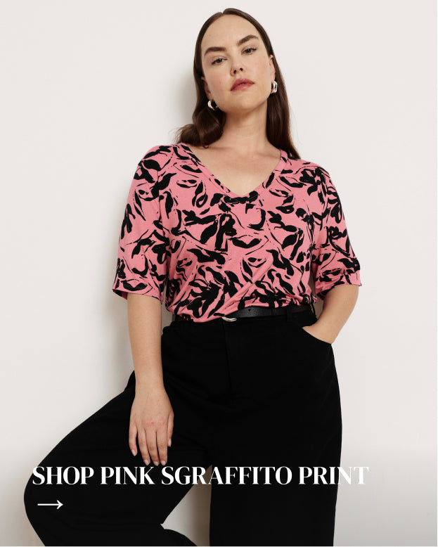 shop pink sgraffito print