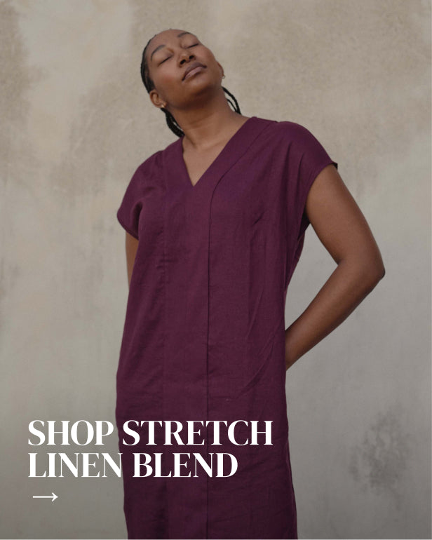 shop stretch linen blend