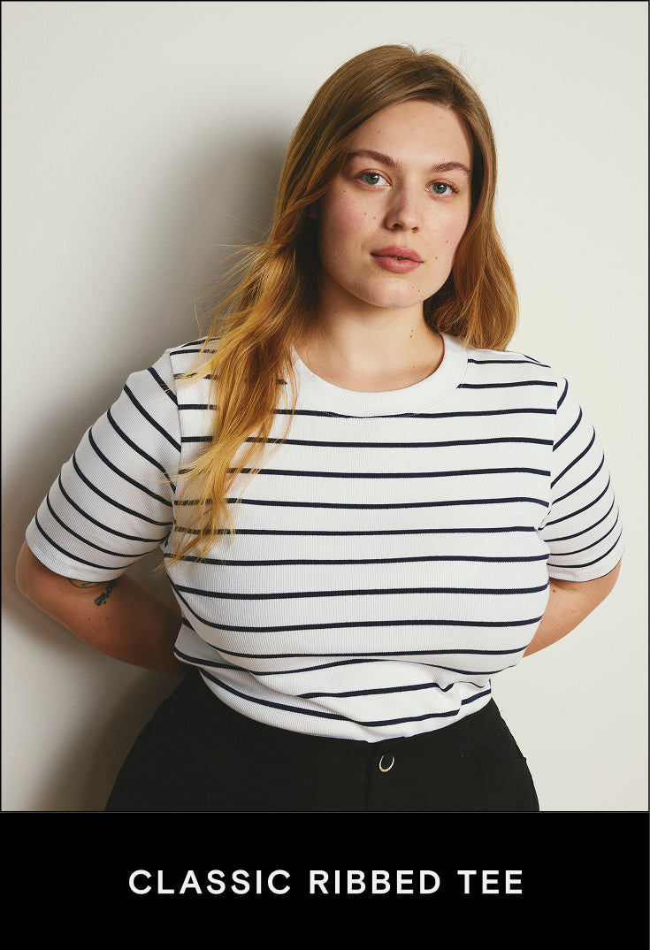 shop the new classic ribbed tee sizes 00 - 40