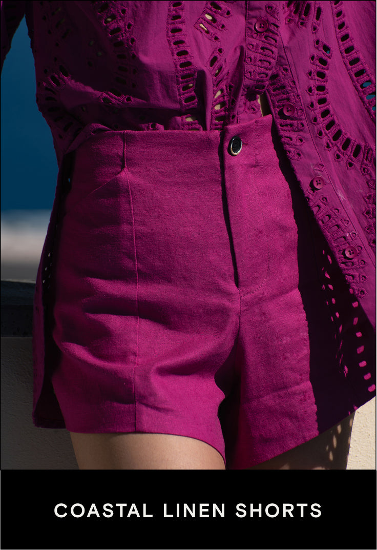 shop the new coastal linen shorts sizes 00 - 40