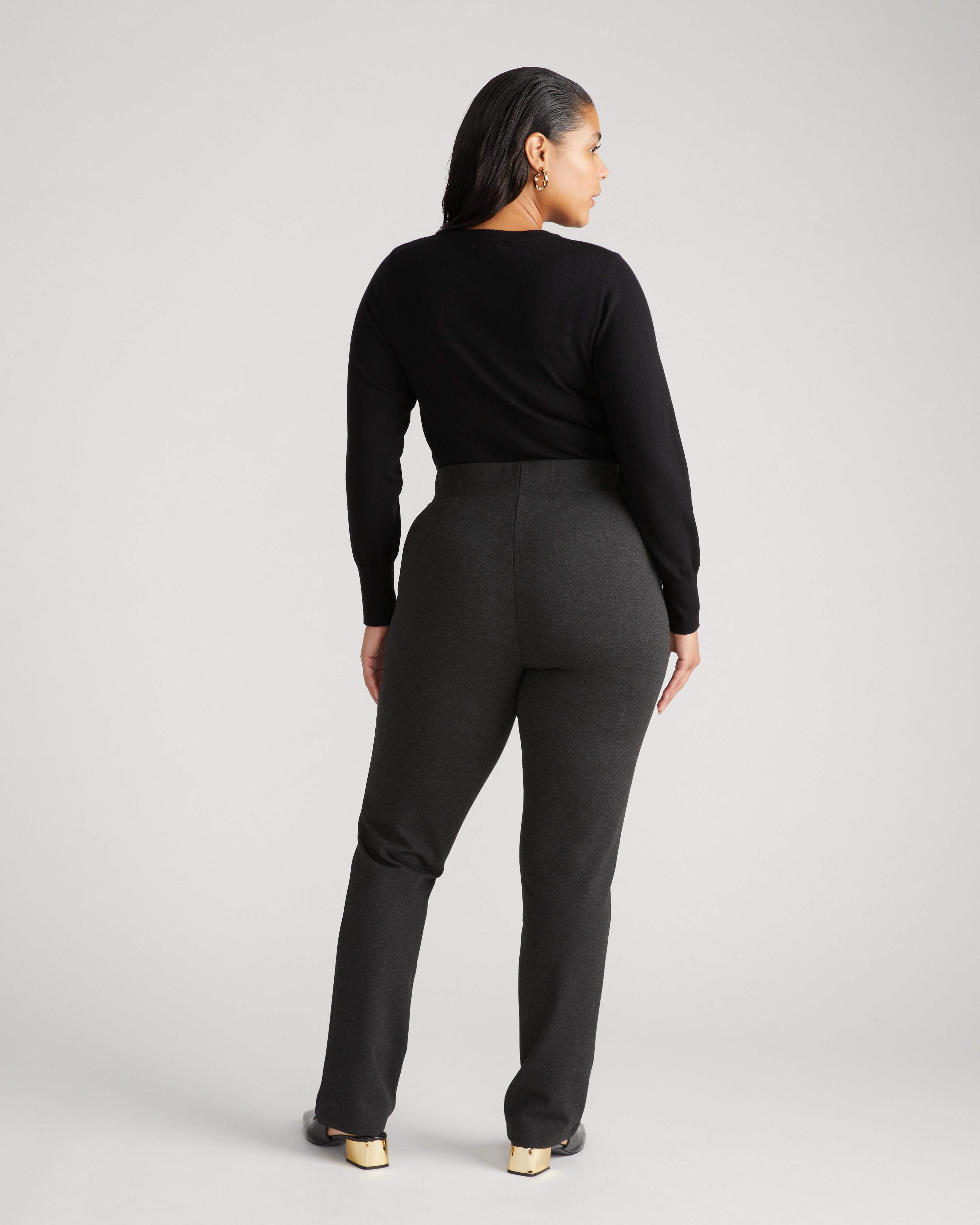 LIGHT PONTE TAPERED PANTS BLACK – carorie