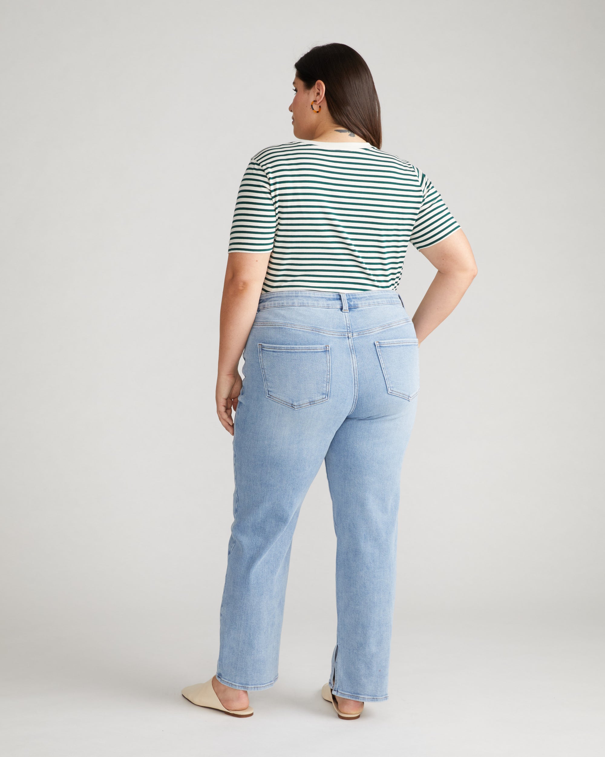 Mimi High Rise Split Hem Jeans 30 Inch - All Blue