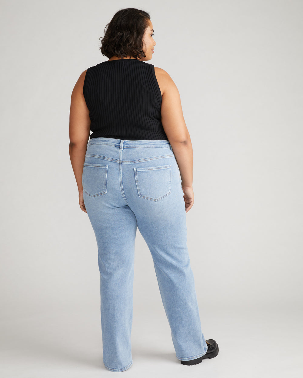 Mimi High Rise Split Hem Jeans 33 Inch - All Blue