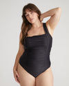 The Square Neck Swimsuit - Black