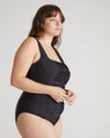 The Square Neck Swimsuit - Black