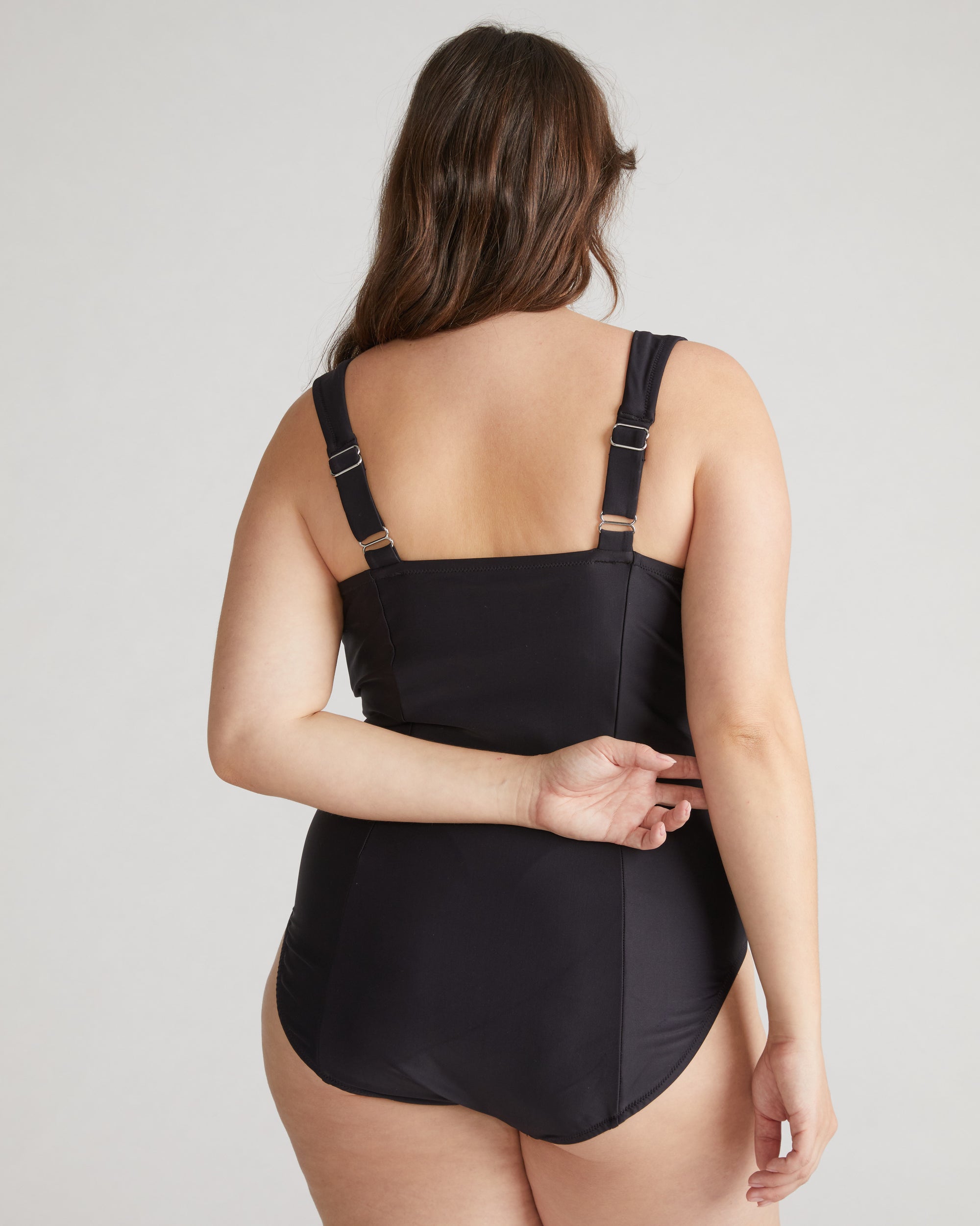 The Square Neck Swimsuit - Black