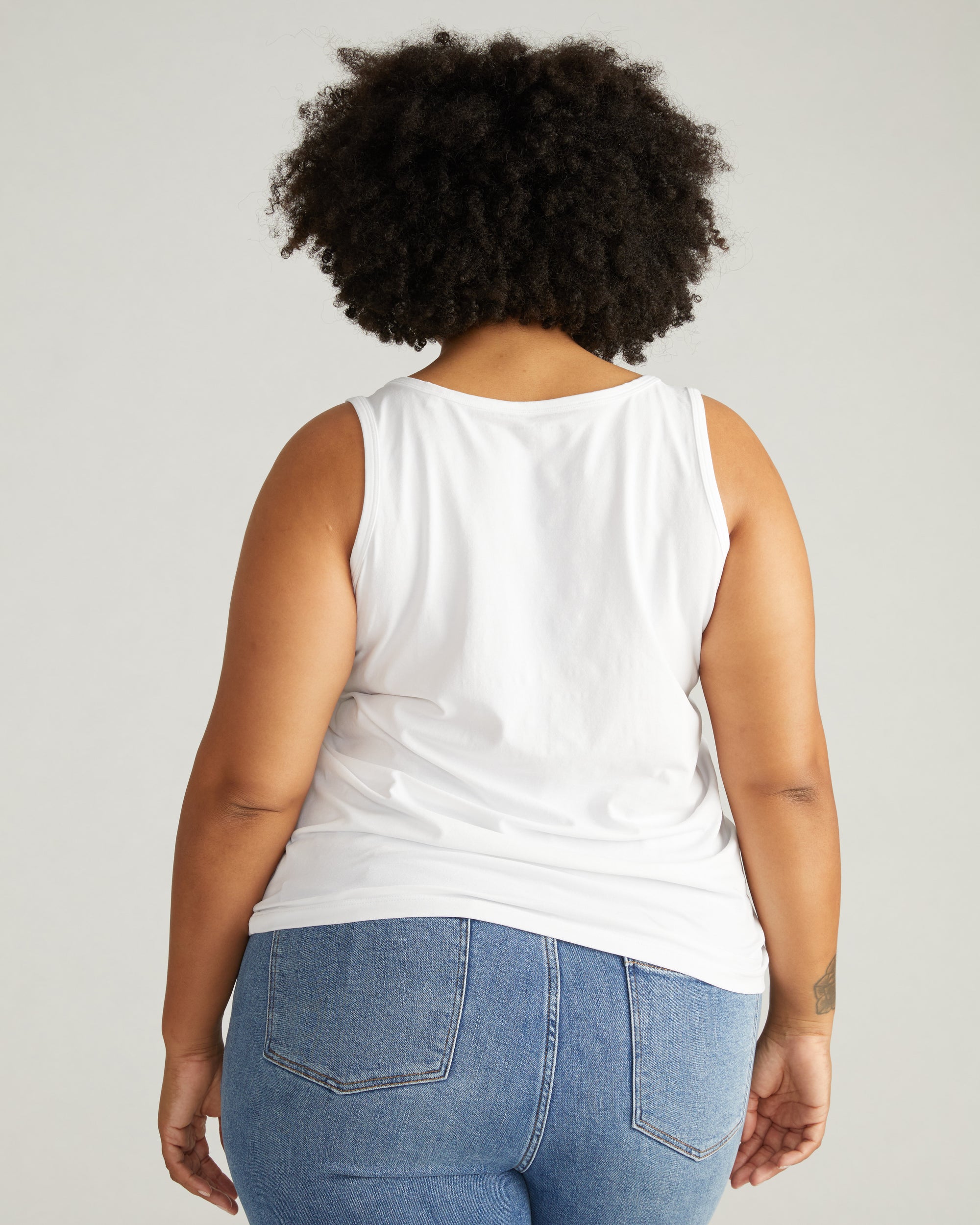 Square Neck Tank Top - White | Plus Size & Straight Size Women's Fashion | Universal Standard