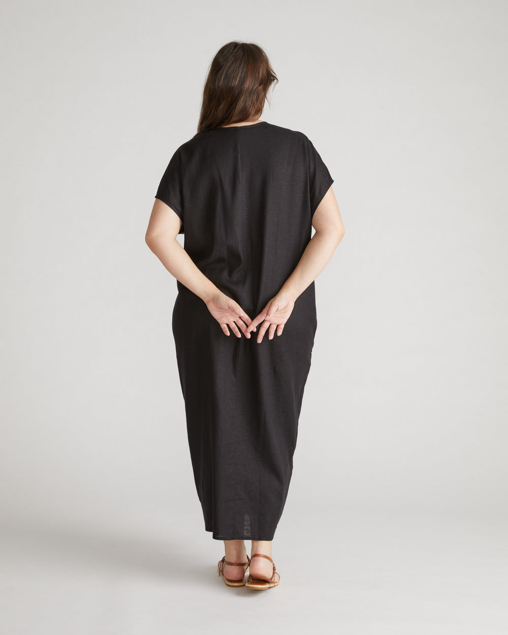 Cabana Linen Kaftan - Black
