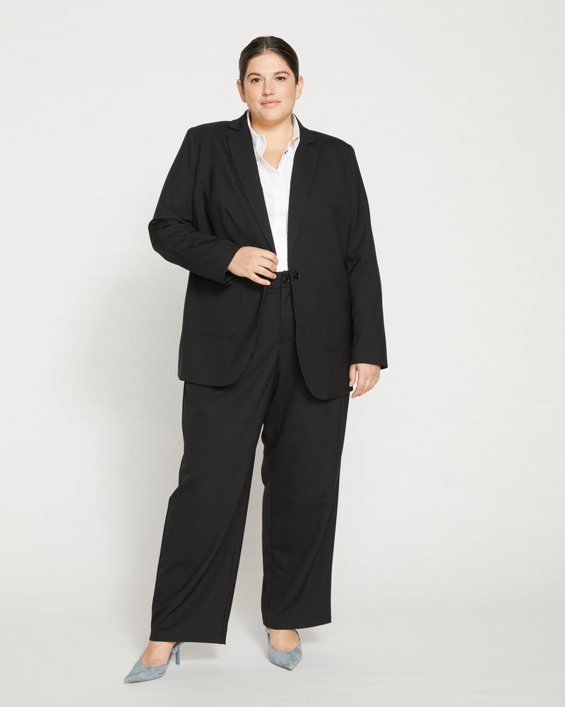 Tribeca Stretch Wool Blazer - Black
