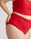 The Super High Bikini Bottom - Baywatch Red