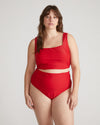 The Super High Bikini Bottom - Baywatch Red