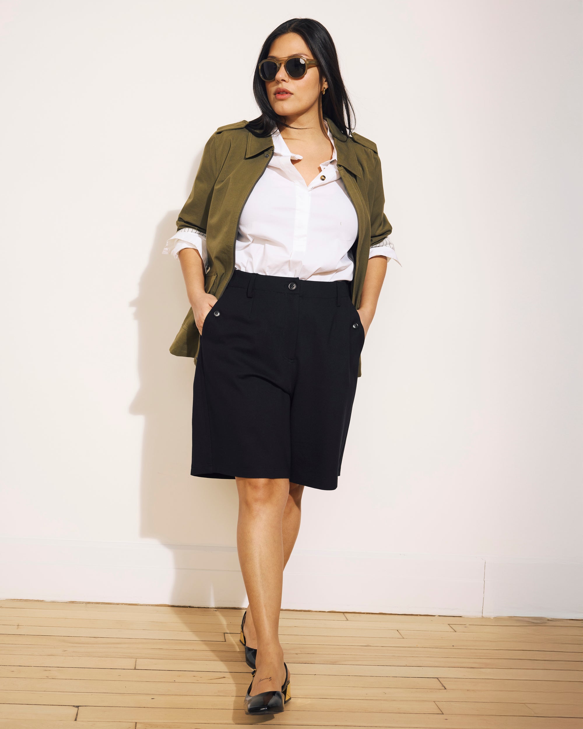 Audrey Ponte Shorts - Black | Plus Size & Straight Size Women's Fashion | Universal Standard