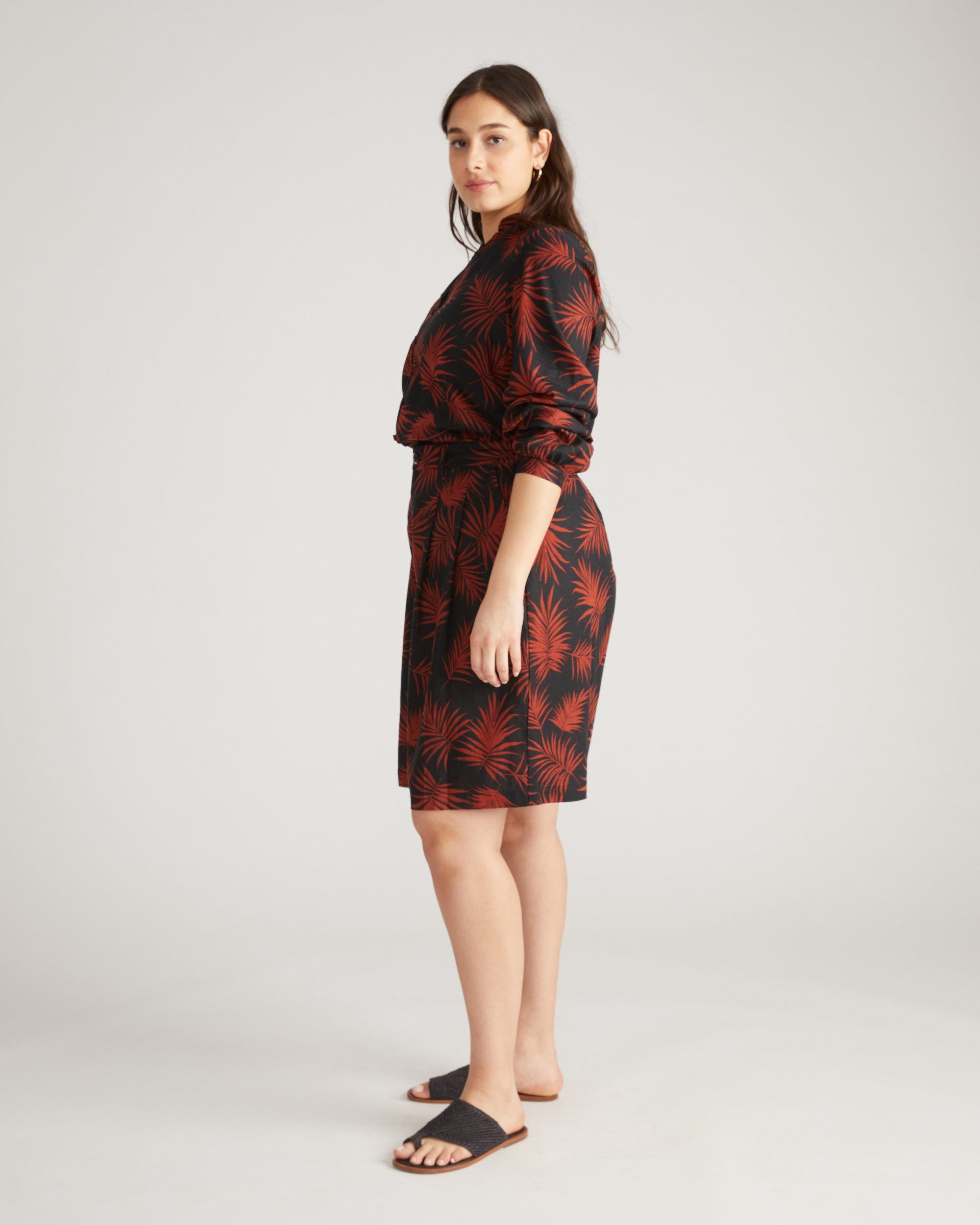 Seaport Tailored Linen Short - Bohem Print