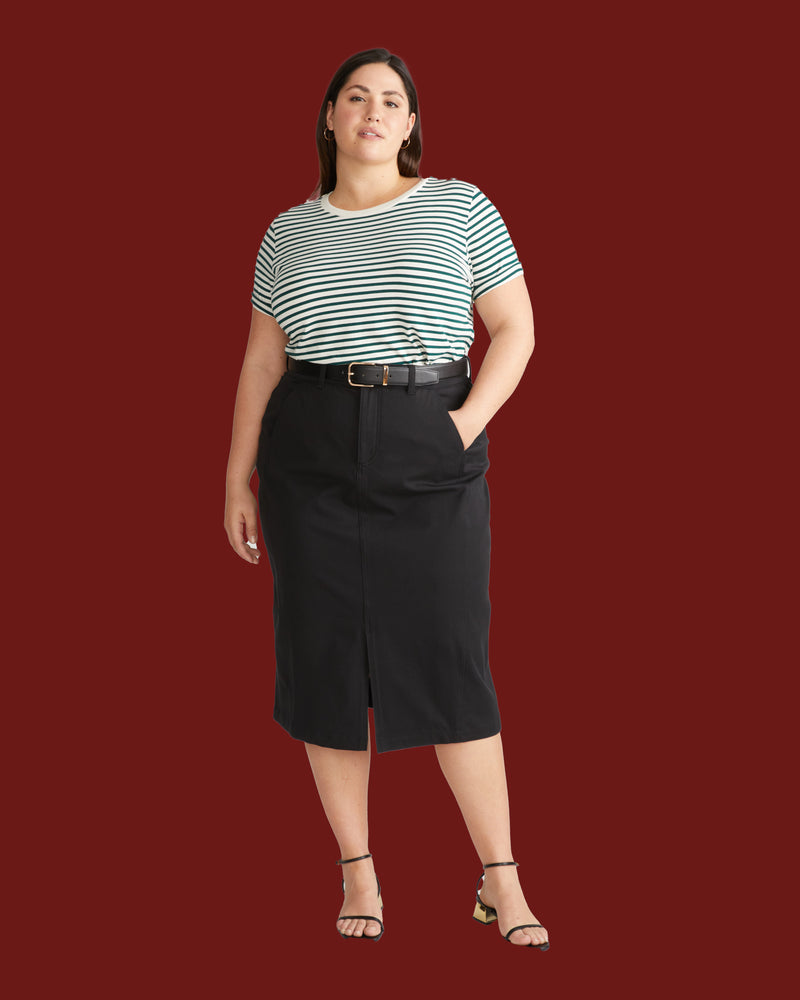 Tee Rex - Bone/Botanic Stripe