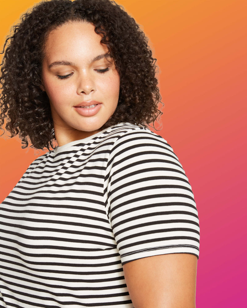 Tee Rex - Ecru/Black Stripe | Plus Size & Straight Size Women's Fashion | Universal Standard