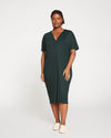 Teresa Liquid Jersey V-Neck Dress - Forest Green | Plus Size & Straight Size Women's Fashion | Universal Standard