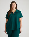 Varsity French Terry Polo Top - Botanic